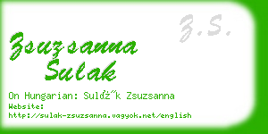 zsuzsanna sulak business card